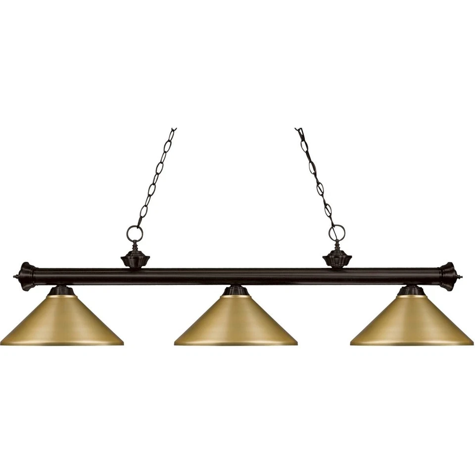Z-Lite 200-3BRZ-MSG Riviera Billiard Light Bronze - Image 1 of 1