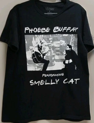 Camiseta Friends Phoebe Buffay Smelly Cat para mujer grande negra gráfica doble cara Foto 1 de 4