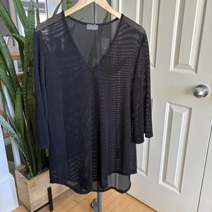Traje de baño Jordan Taylor cubre talla M/L malla negra transparente - Imagen 1 de 3
