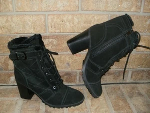 Nuevos botines Ivanka Trump Gentry de gamuza negros de tacón alto 9 M/piel forrados precio de venta sugerido por el fabricante $165 - Imagen 1 de 5