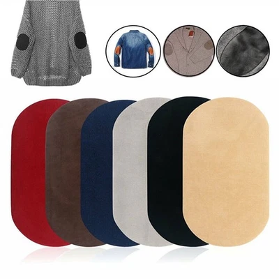Cloth Sticker Ironing Sleeve and Elbow Patch Oval Adhesive Random Cut Classic ▶ - Image 1 of 4
