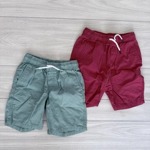 Cat & Jack Shorts Jungen Größe S 6/7 rot orange türkis grün Baumwolle verstellbarer Bund - Bild 1 von 7