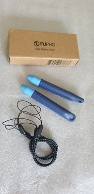 NuPro Amazon Kid-Friendly Tablet Stylus with Tether Pack of 2 - Blue - Image 1 of 2