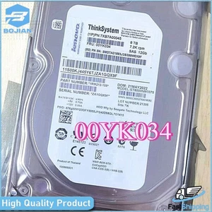 00YK034 NEW Lenovo/IBM 7XB7A00045 3.5 in 8TB 7.2K SAS 12G SR550 SR650 Hard Drive - Picture 1 of 4