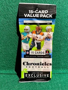 2020 Panini Chronicles Football Cello Pack SEALED NEW -15 Cards - Picture 1 of 2