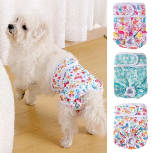 Pet Physiological Pant Reusable Female Dog Diapers For Small Medium Large Dog US - Picture 1 of 22