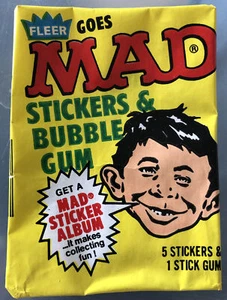 MAD STICKERS FLEER WAX WRAPPER PACKET EMPTY - Picture 1 of 2