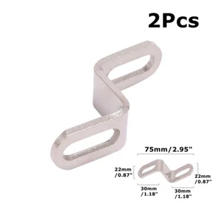 2Pcs Z Type Motorcycle Universal Exhaust Muffler Pipe Mounting Clamp Bracket - Picture 1 of 9