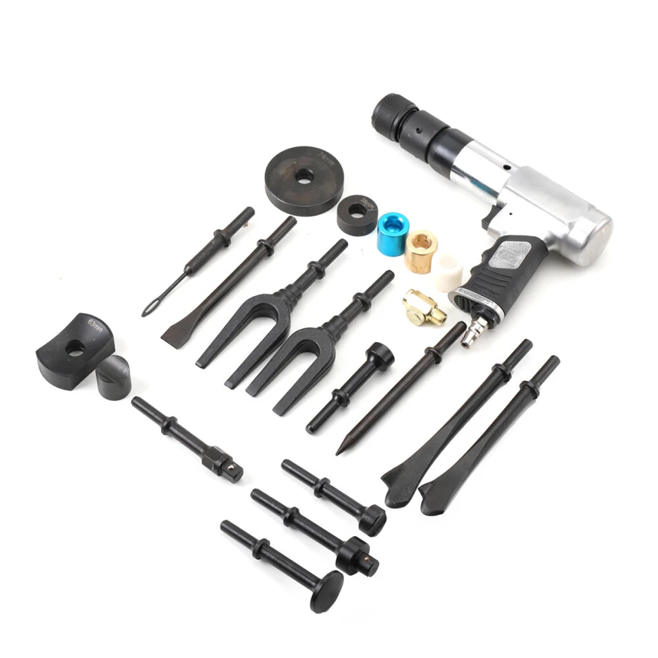 多功能气锤工具套装带外壳气动锤片凿子套件 — 第 1/4 张图片