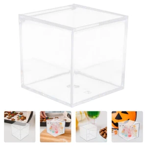 Multi-use Clear Square Cube Transparent Clear Square Container Gift Case - Picture 1 of 12