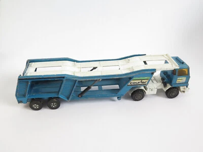 Matchbox Super Kings Bedford TM Autotransporter Courier K-3 (1979) blau weiß - Bild 1 von 4
