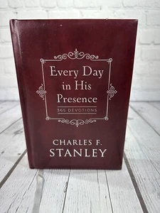 Every Day In His Presence Charles Stanley Devotional 2014 Burgundy Cover VGC! - Picture 1 of 9