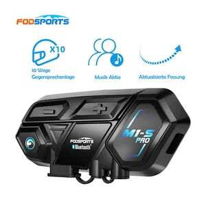 M1-S Pro 2000M Motorrad Helm Headset Gegensprechanlage Fodsports Sprechfunkgerät - Bild 1 von 16