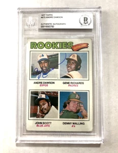 1977 Topps #473- ANDRE DAWSON Rookie RC AUTO. BGS Authentic - Picture 1 of 2
