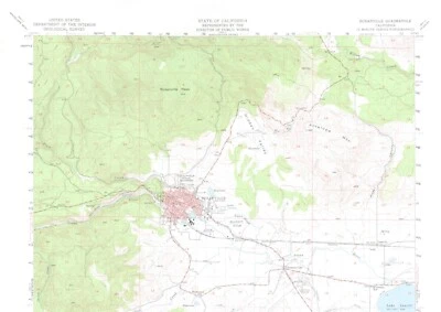 Susanville Quadrangle California 1954 Topo Map USGS 15 Minute Topographic - Image 1 of 2