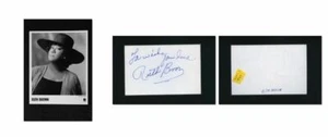 Ruth Brown - Conjunto de fotos firmadas con autógrafo y foto en la cabeza - Reina del R&B - Imagen 1 de 4