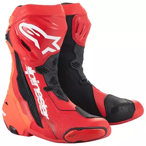 Alpinestars Supertech R Boots - Bright Red/Red Flo (Latest Version) - Picture 1 of 14