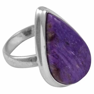 Charoit Edelstein massiv 925 Sterling Silber Ring Schmuck Gr-7,25 AR-7650 - Bild 1 von 1