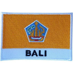 BALI Flagge Patch zum Aufnähen Stoff Jacke Jeans Hemd Tasche bestickt Indonesien Abzeichen - Bild 1 von 1