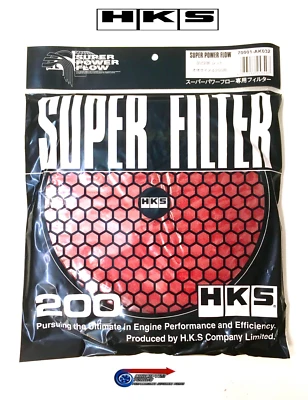 HKS Filtro de Aire Super Poder Flujo - 200mm Elemento de Reemplazo Seta Roja - Imagen 1 de 3