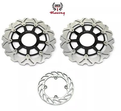 Front & Rear Brake Disc Wave Rotors Set For Honda RVT1000R RC51 2000-2007 - Image 1 of 4