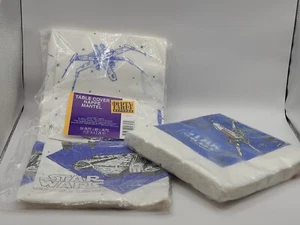 Vintage 1997 Party Express Star Wars Table Cover 54"x89" & Napkins SEALED NEW - Picture 1 of 4