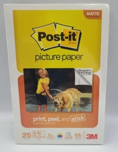 Post-It Brand Picture Paper 25 sheets 4" x 6" 4x6 5 mil 3M photo - Picture 1 of 2