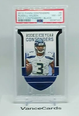 Russell Wilson Negro #/50 2012 Panini Contenders Roy Contenders DieCut #8 PSA 8  Foto 1 de 2