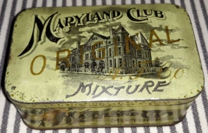 VTG MARYLAND CLUB & LOUISIANA ORIG MIXTURE HINGED LITHO TIN BOX AMERICAN TOBACCO - Picture 1 of 7