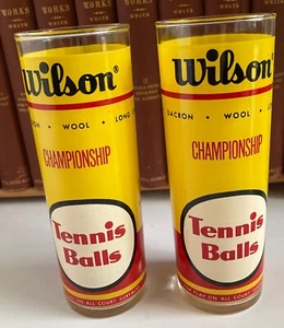 Vintage • Willson Championship Tennis Balls Tall Glasses • 2 - Picture 1 of 1