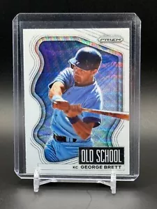 2022 PRIZMS WHITE WAVE OLD SCHOOL GEORGE BRETT ROYALS PRIZM PARALLELS GE-3139 - Picture 1 of 6