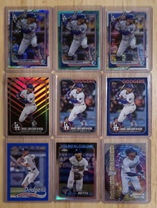 MOOKIE BETTS - (9) Card #'d, Refractor, 2024 Topps Update Bowman LOT - Dodgers! - Picture 1 of 7