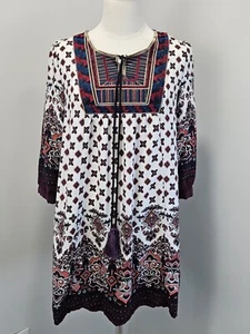 umgee usa Womens Tunic Dress Small Paisley Print Boho - Picture 1 of 12