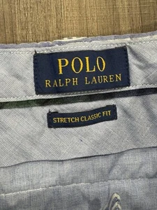 Polo Ralph Lauren Stretch Classic Fit Blue Striped Cotton Size 31 9” Inseam - Bild 1 von 7