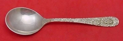 Cuchara sopa crema de plata esterlina Rose by Stieff 6 1/2" cubiertos antiguos   Foto 1 de 2