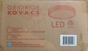 George Kovacs Flush Mount Light In Painted Copper Bronze Patina P841-647B-L - Picture 1 of 1