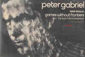 1980 Peter Gabriel Games Without Frontiers Song Release Industry Promo Print Ad - Picture 1 of 1