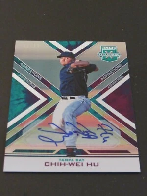 2016 Elite Extra Edition Autographs Chih-Wei Hu Aspirations Tie Dye #174 #09/10  - Image 1 of 2