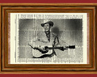 Hank Williams Sr Dictionary Art Print Poster Picture Vintage Book Guitar Senior
