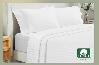 (S1) Juego de sábanas completo California Design Den 500 hilos algodón bolsillos profundos Foto 1 de 4