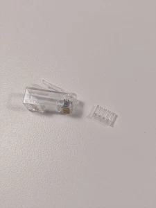 Monoprice 8P8C RJ45 Plug W/ Inserts for Solid Cat6 Ethernet Cable, 10 pcs/pack - Picture 1 of 2