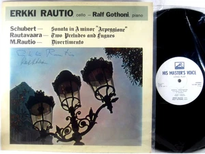 EMI HMV 1969 Schubert Rautavaara ERKKI RAUTIO Arpeggione Sonata SIGNED 061-34017 - Picture 1 of 4