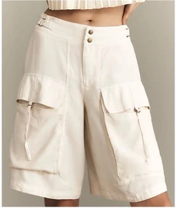 Anthropologie Women's Cream CargoMesh Lace Shorts, Size Small - Picture 1 of 16
