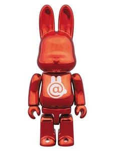 R@BBRICK 100% Chrome Red Medicom Toy Rabbit BE@RBRICK Hybrid Figure New - Picture 1 of 5