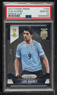 2014 Panini Prizm World Cup Luis Suarez #194 PSA 10 GEM MT - Image 1 of 3