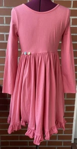 Looks New MATILDA JANE Sz 12 Sweet Pink Girls Dress Long Sleeve Ruffles Buttons - Picture 1 of 10