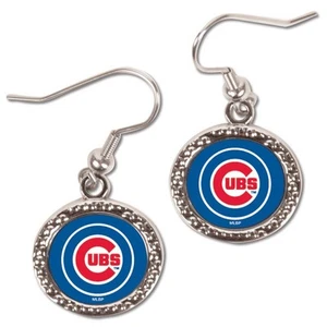 Women's WinCraft Chicago Cubs Round Dangle Earrings - Picture 1 of 1