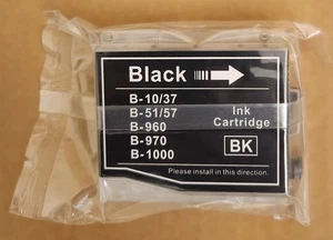 Black INK CARTRIDGE B-10/37 B51/57 B-970 B-960 B-1000 New Brother Printer No Box - Picture 1 of 1