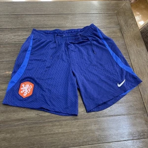 Netherlands Strike Performance Training Soccer Shorts Pockets XL Blue - Picture 1 of 8