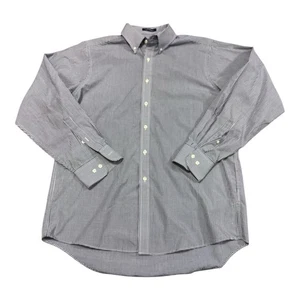 Camisa de manga larga con botones Chaps para hombre calce clásico azul y blanco a cuadros - Imagen 1 de 4